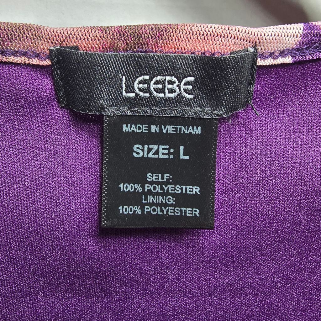 LIEBESKIND BERLIN Women's LEEBE Purple Floral Ruffle Short Sleeve Tee Size L Size L / US 10 / IT 46 - 4 Thumbnail