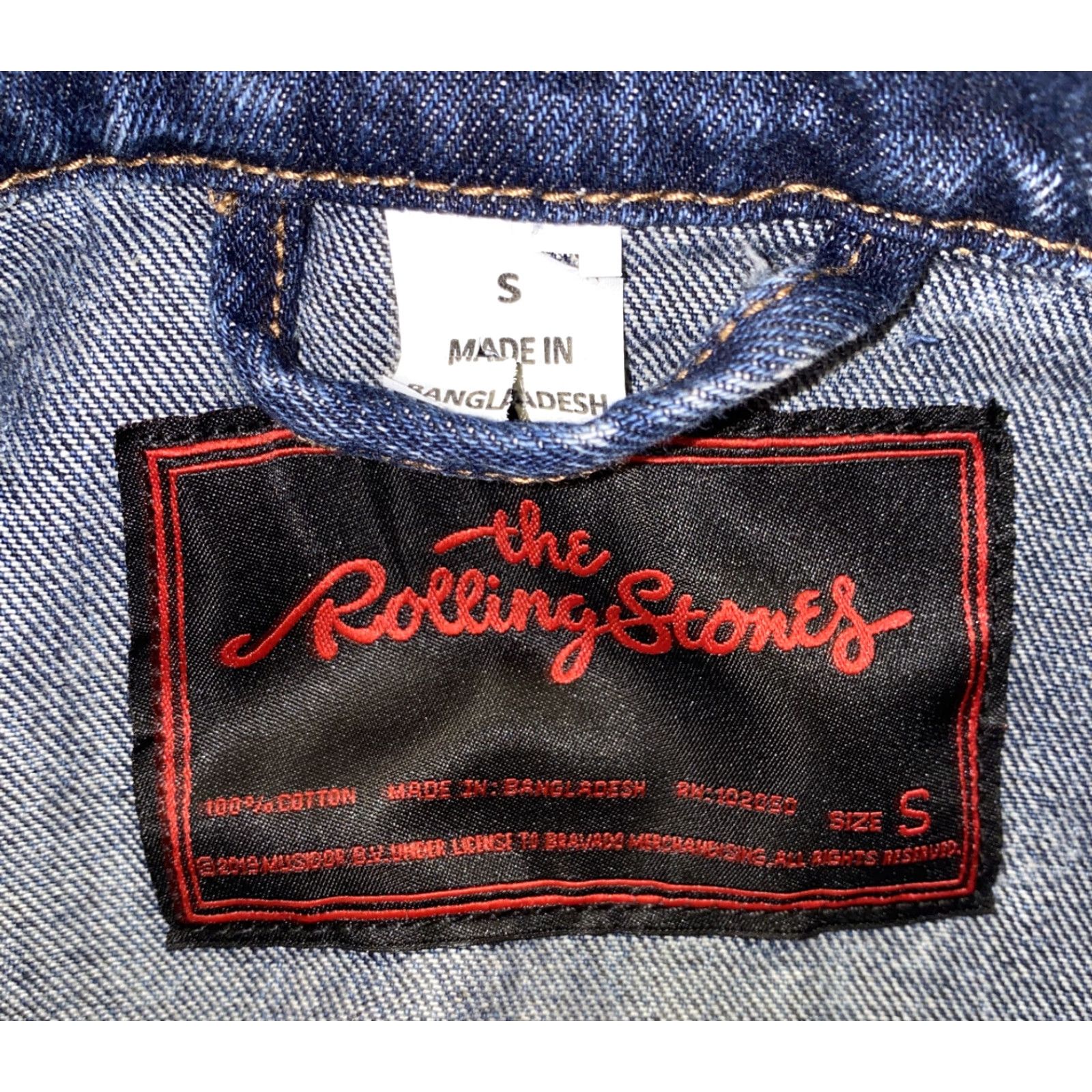 Denime The Rolling Stones Womens Denim Button Front Jean Jacket Size S Blue Size 28" / US 6 / IT 42 - 6 Thumbnail