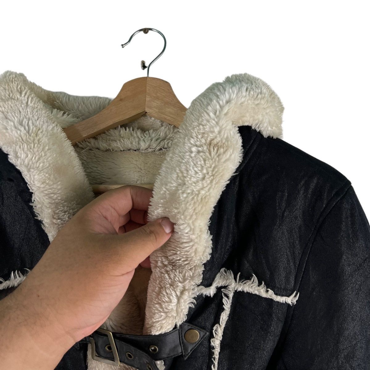 Japanese Brand d.i.a. Shearling Jacket Mink Fur Lining Issey Miyake Design Size US M / EU 48-50 / 2 - 6 Thumbnail