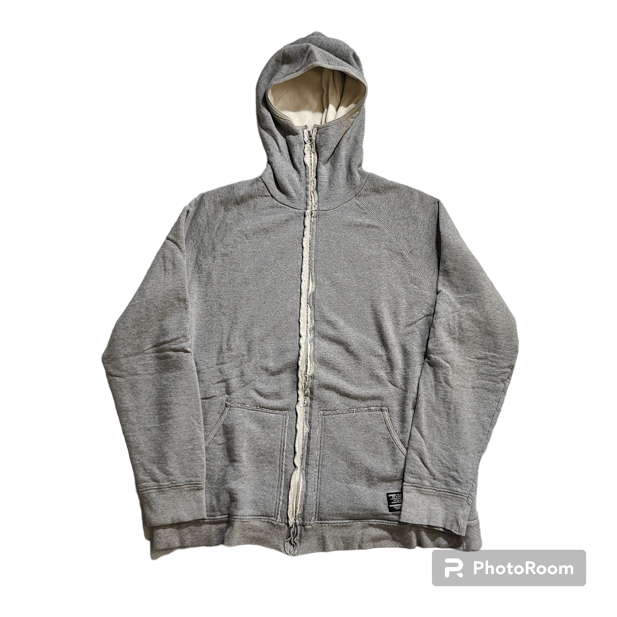 image of Neighborhood Zipper Hoodie in Grey, Men's (Size Large)