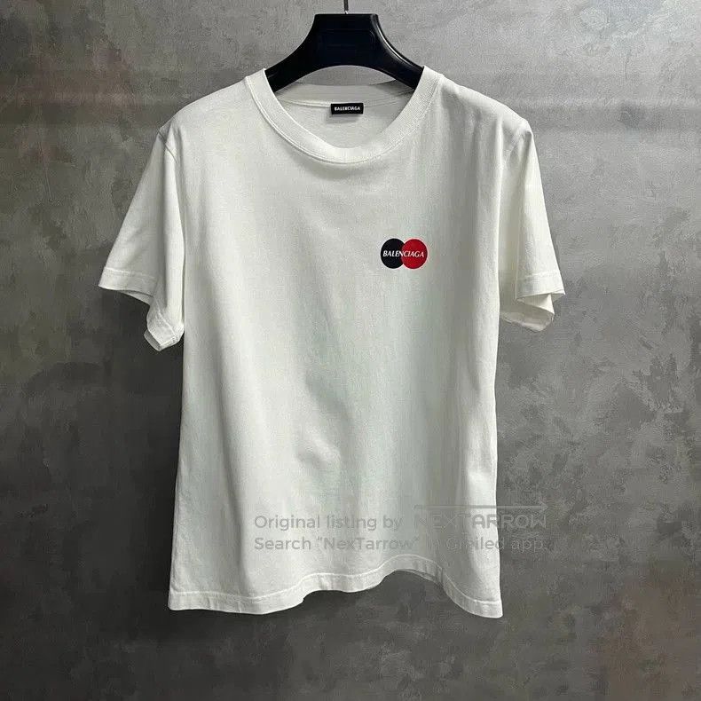 Balenciaga Balenciaga White Logo Cropped Short Sleeve. Size US XL / EU 56 / 4 - 1 Thumbnail