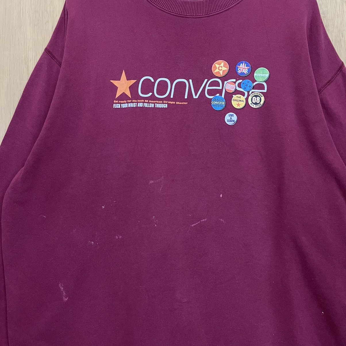 Converse Vintage 90s Converse Big Logo Crewneck Sweatshirt Size US XXL / EU 58 / 5 - 6 Thumbnail