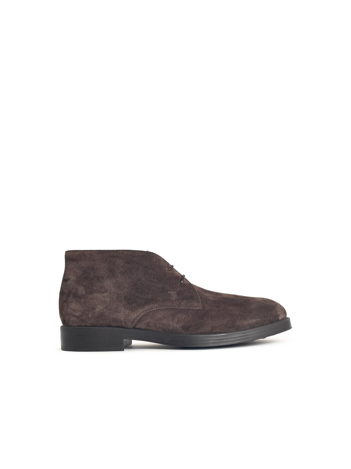TOD'S Brown Suede Ankle Boots