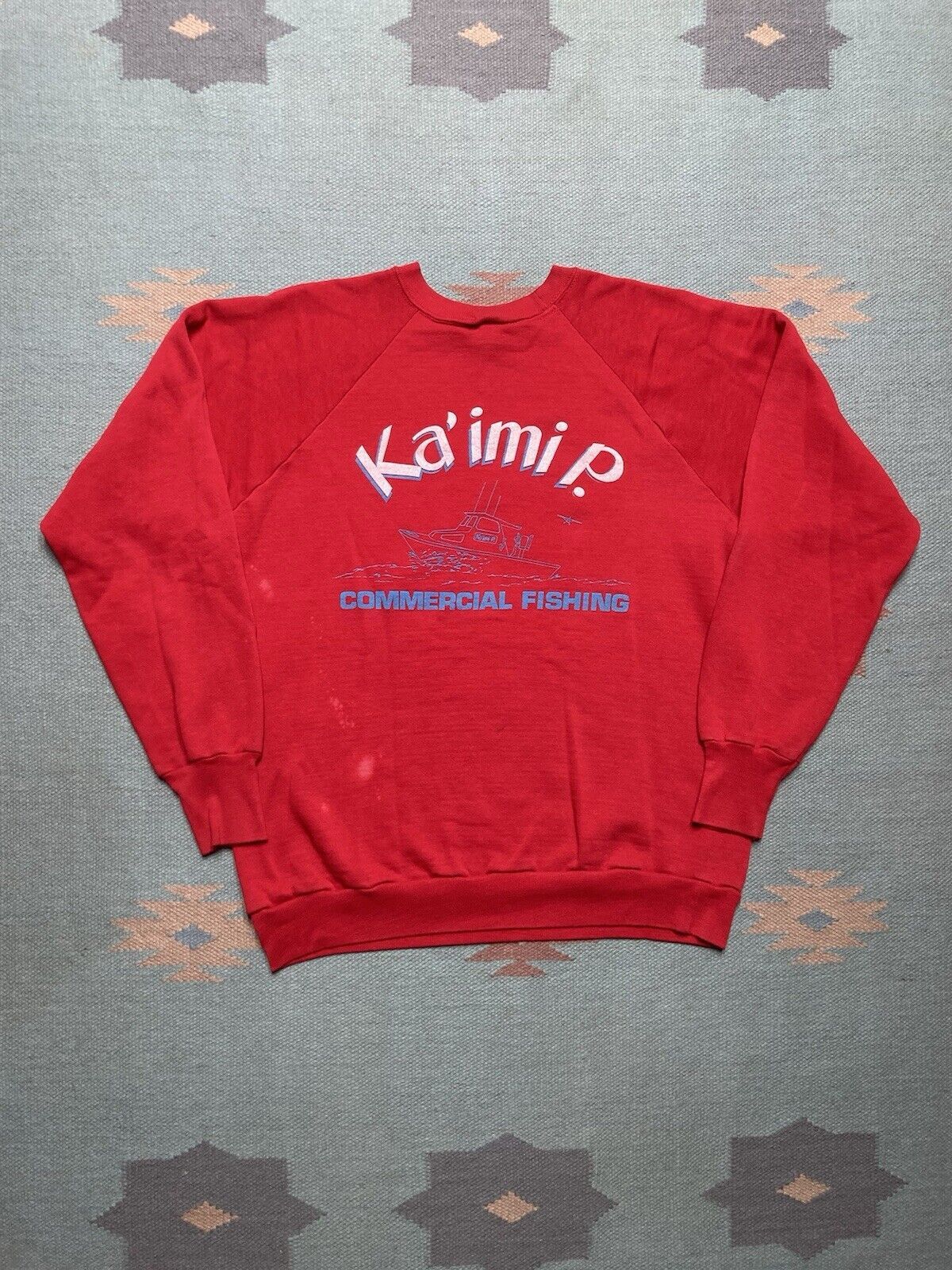 Vintage VTG 80s sweatshirt Ka’imi P commercial fishing Hawaii XL Size US XL / EU 56 / 4 - 5 Thumbnail