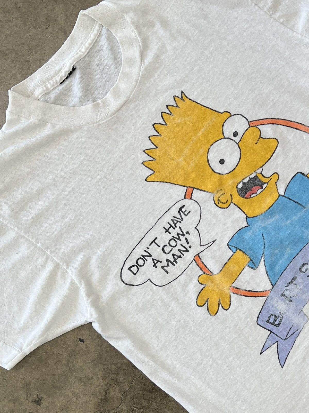Vintage 90s Simpson Bart Dont Have a Cow TV Tee Large