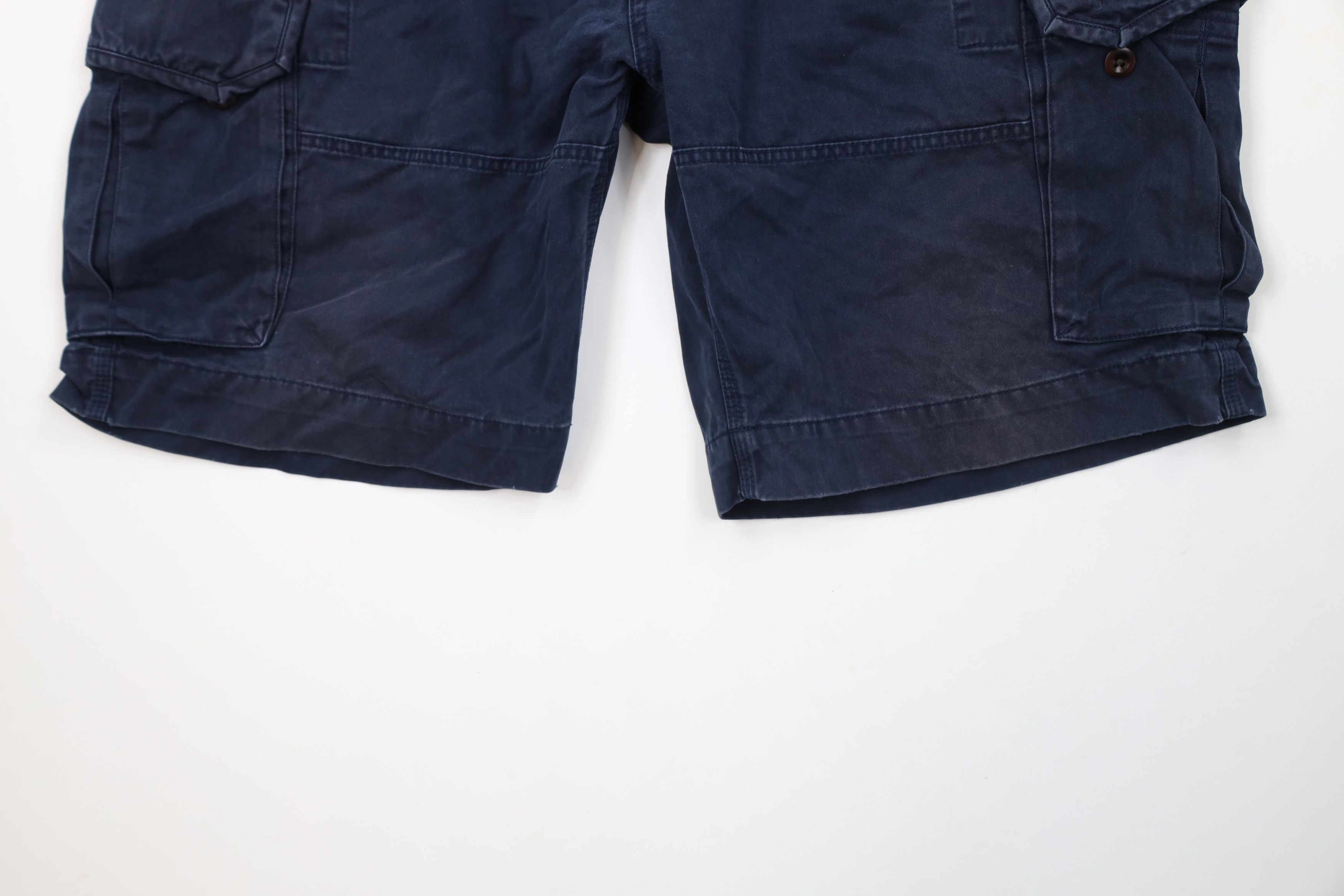 Ralph Lauren × Vintage Vintage Ralph Lauren Heavyweight Cargo Shorts Navy Blue Size US 42 / EU 58 - 4 Thumbnail