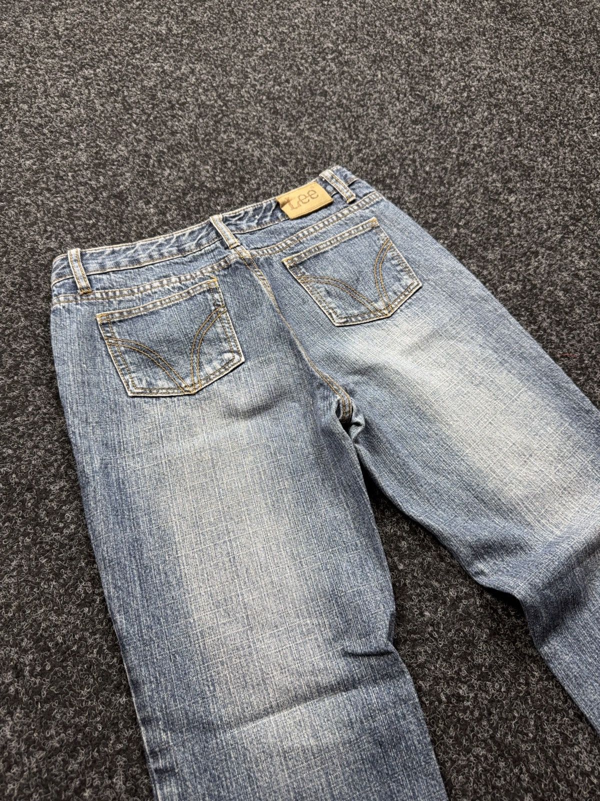 Lee Archive 90s Retro Lee Japan Y2K Flare Denim Jeans Low Rise Size 28" / US 6 / IT 42 - 15 Thumbnail