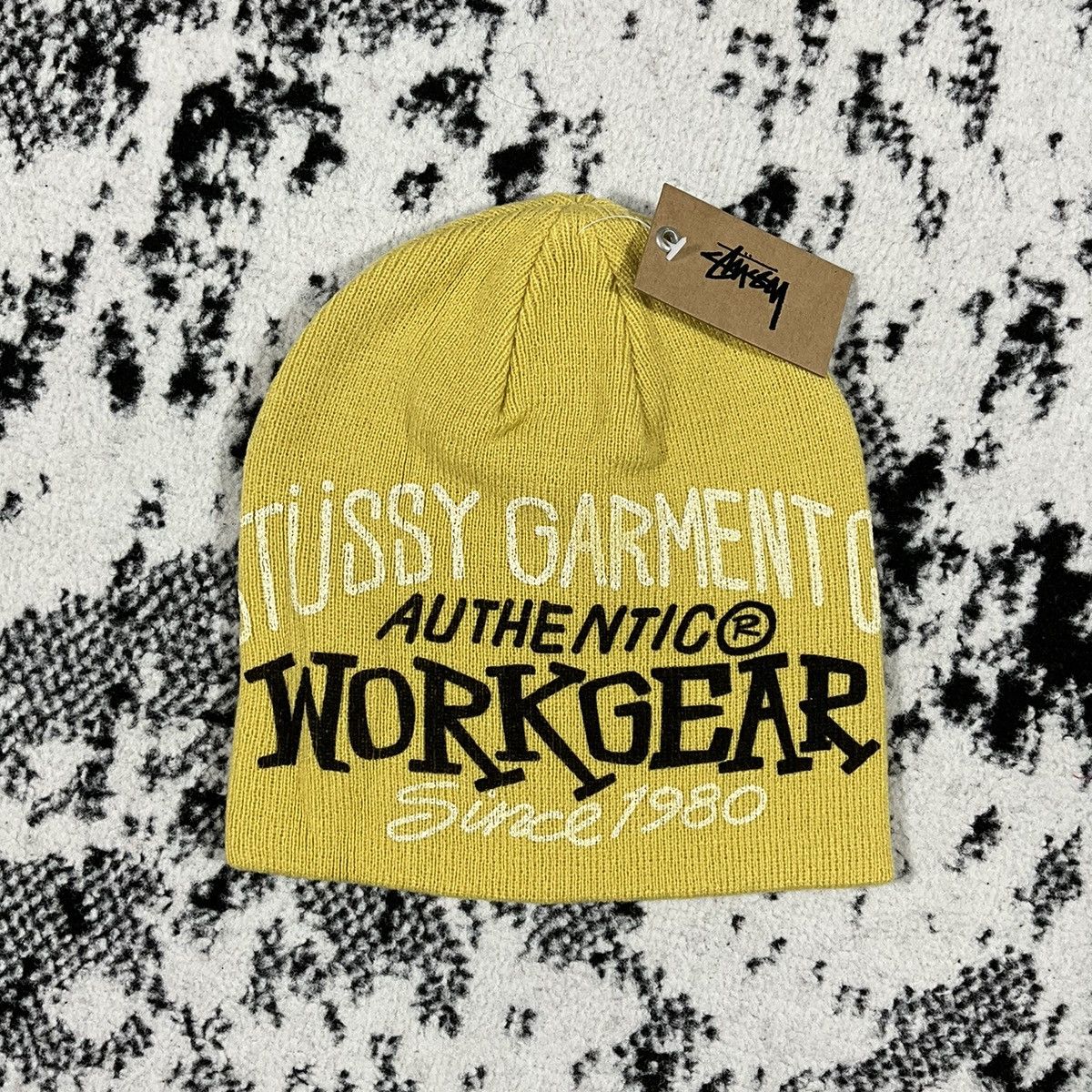 Stussy STUSSY WORKGEAR PRINT SKULLCAP IN MUSTARD Size ONE SIZE - 1 Thumbnail