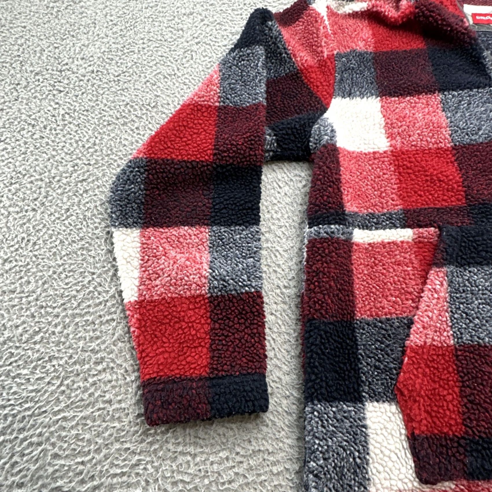Vintage VINTAGE Union Bay Jacket Mens Large Fleece Buffalo Plaid 1/4 Zip Pullover Red Shirt windbreaker Size US L / EU 52-54 / 3 - 5 Thumbnail