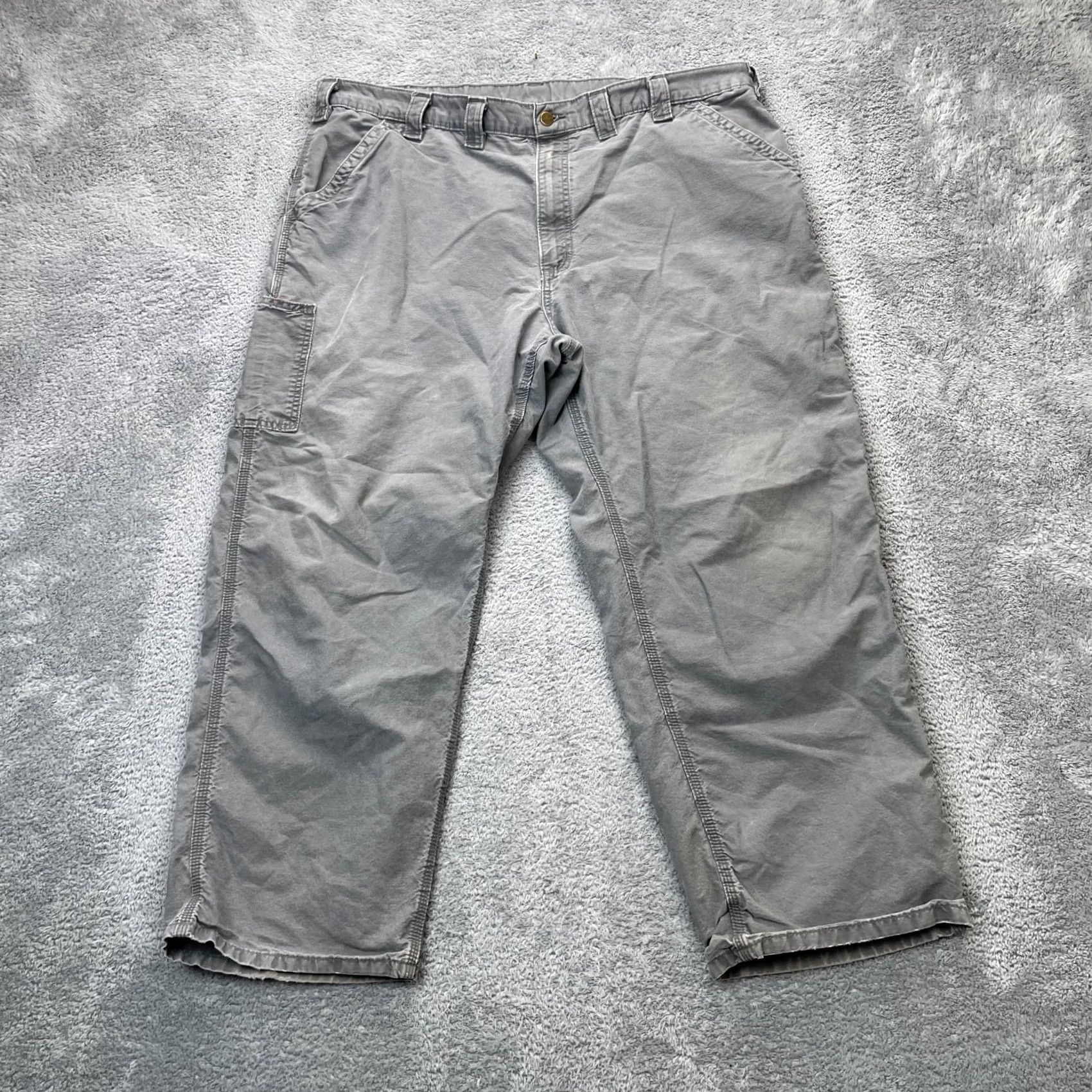 Carhartt VINTAGE Carhartt Pants Mens 42x28 Gray Carpenter Dungaree Workwear Baggy Size US 42 / EU 58 - 2 Thumbnail