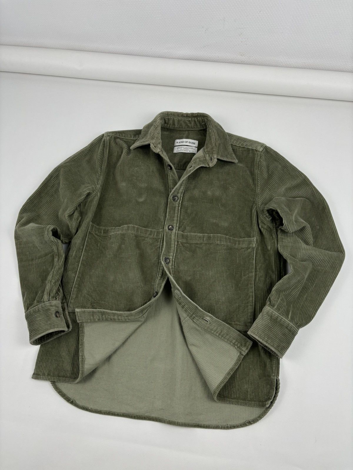 A Kind Of Guise RARE Сorduroy Garment-Dyed Cotton Long Sleeve Overshirt Germany Jacket Shirt S-M Size US M / EU 48-50 / 2 - 2 Thumbnail