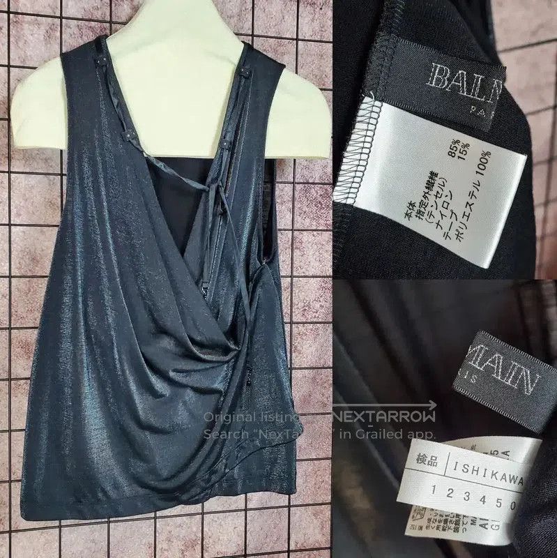 Balmain Balmain Black Sleeveless Summer Top for Women . Size S / US 4 / IT 40 - 5 Thumbnail