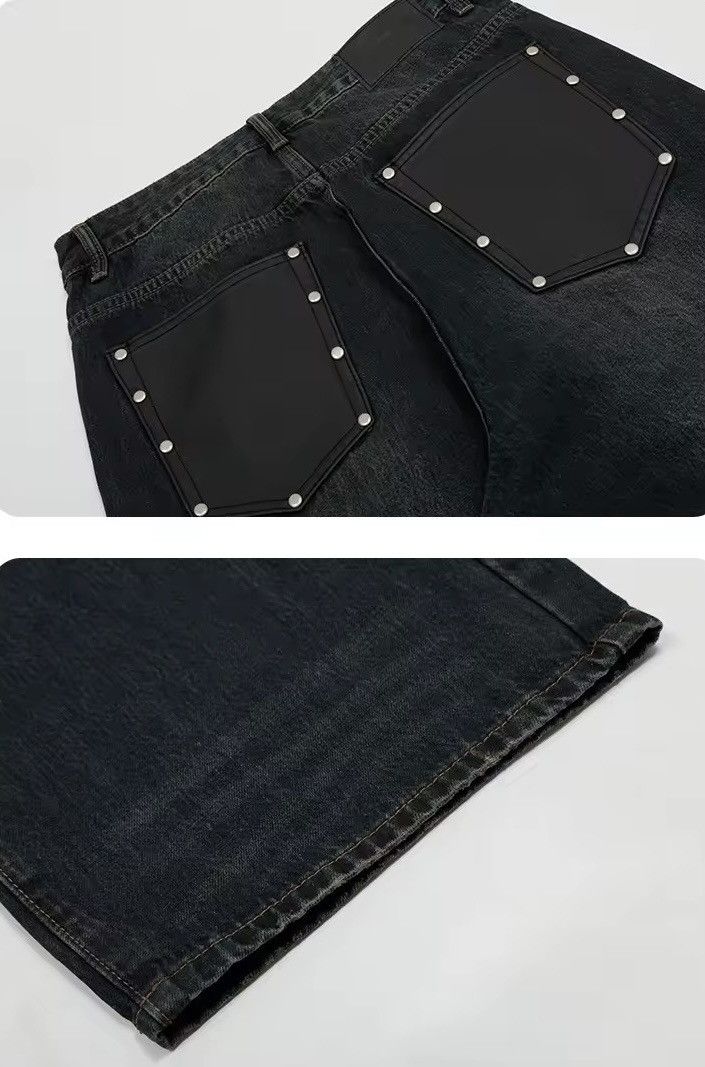 Designer × Jean Design Wide Leg Loose Straight Streetwear Jeans Pants Size US 30 / EU 46 - 6 Thumbnail