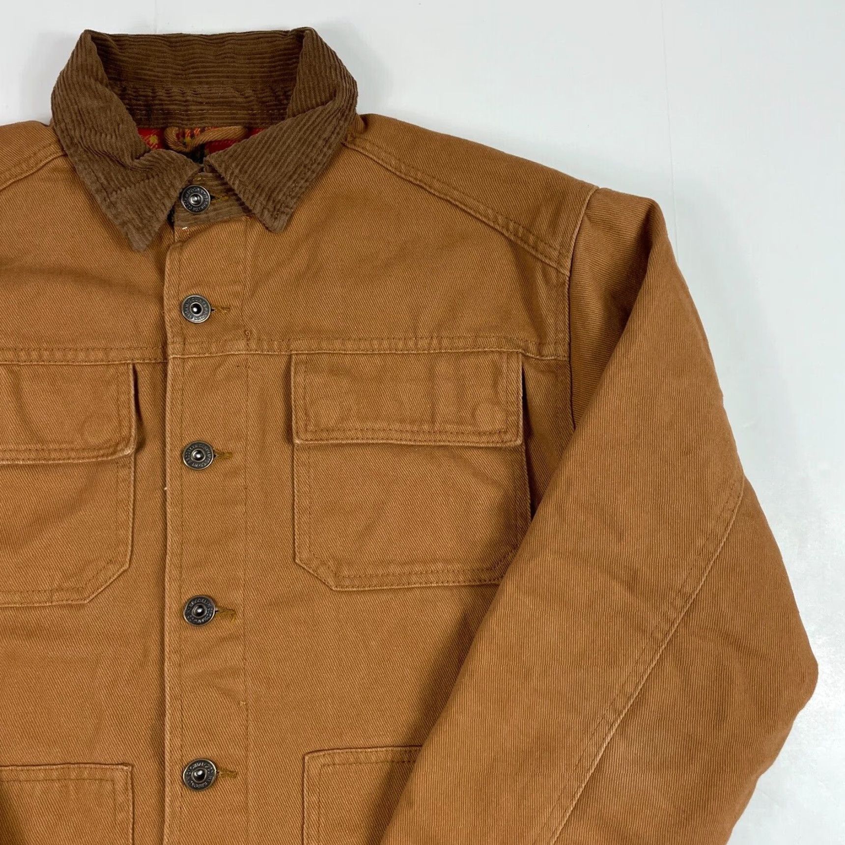CLOT Brooklyn Cloth Jacket Mens Medium Brown Twill Flannel Lined Field Workwear Military Jacket Wind-Resistant Pockets Fall Winter Spring Size US M / EU 48-50 / 2 - 4 Thumbnail