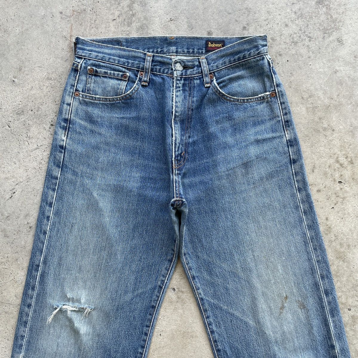 Japanese Brand × Jean × Vintage Vintage Bobson Lot512 Distressed Faded Jeans Denim Pants W31 Size US 31 - 3 Thumbnail