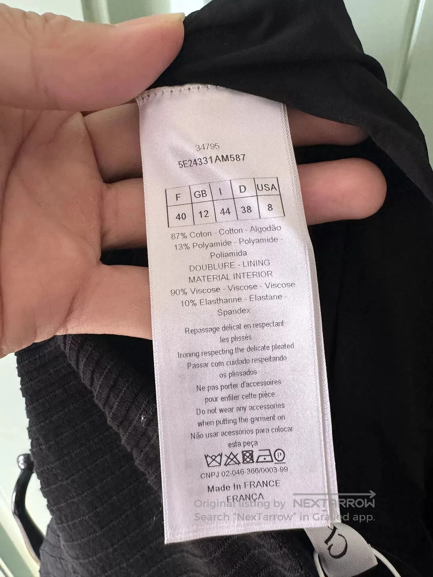 Dior Christian Dior Black Pleated Tulle Skirt. Size 39" - 3 Thumbnail