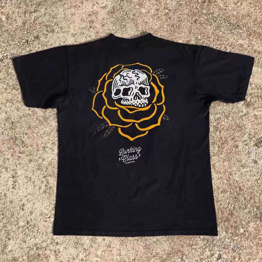 Vintage Black washed retro rose print loose t-shirt Size US M / EU 48-50 / 2 - 1 Thumbnail