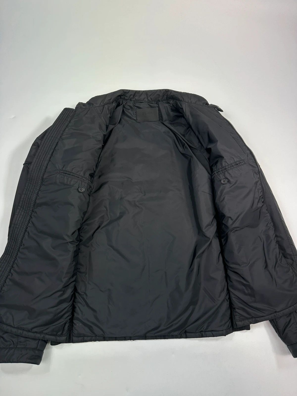 Prada Prada Milano Black Padded Quilted Nylon Jacket Ribbed Side Size US M / EU 48-50 / 2 - 7 Thumbnail