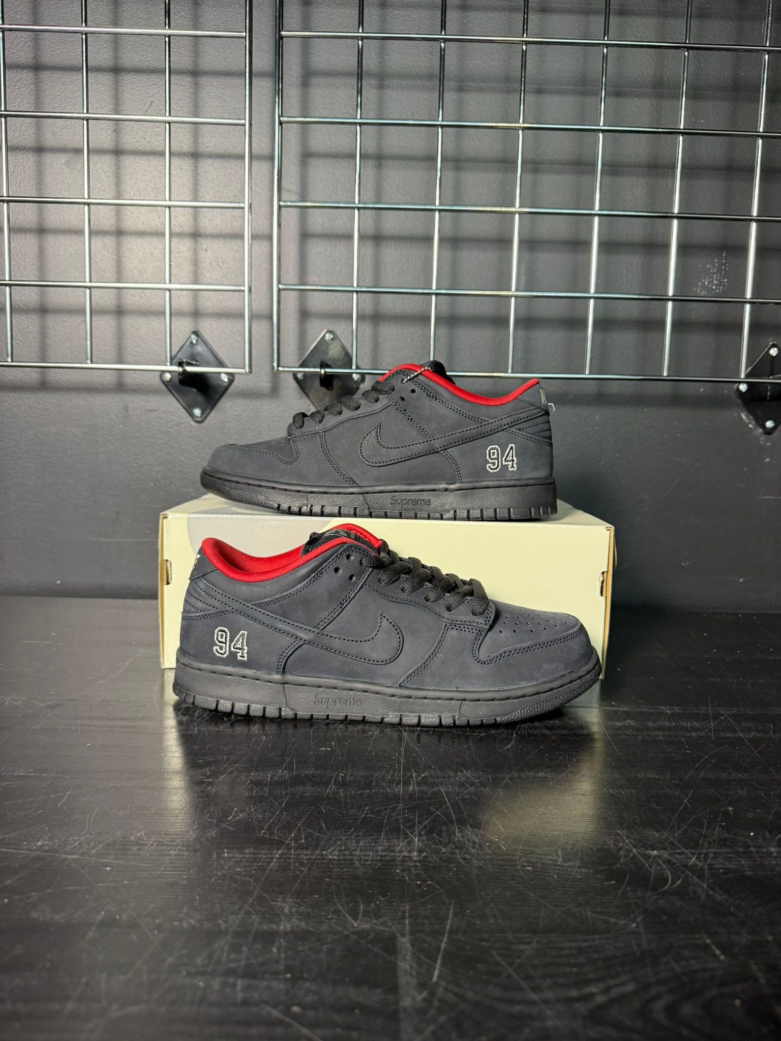 Nike Nike SB Dunk Low x Supreme 94 (Black) - Size 9.5 Size US 9.5 / EU 42-43 - 1 Thumbnail