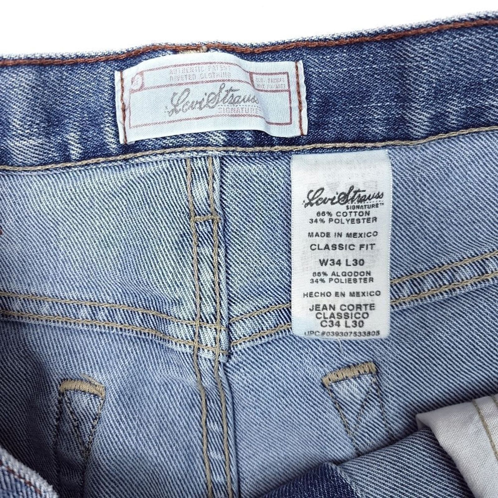 Levi's Vintage Y2K Signature Levis Strauss Classic Jeans Mens 34x29 Size US 34 / EU 50 - 3 Thumbnail