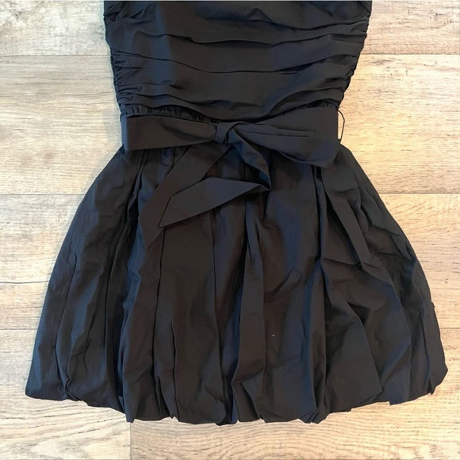 Zara ZARA Black Bubble Hem Mini Dress NWT Size M / US 6-8 / IT 42-44 - 23 Thumbnail
