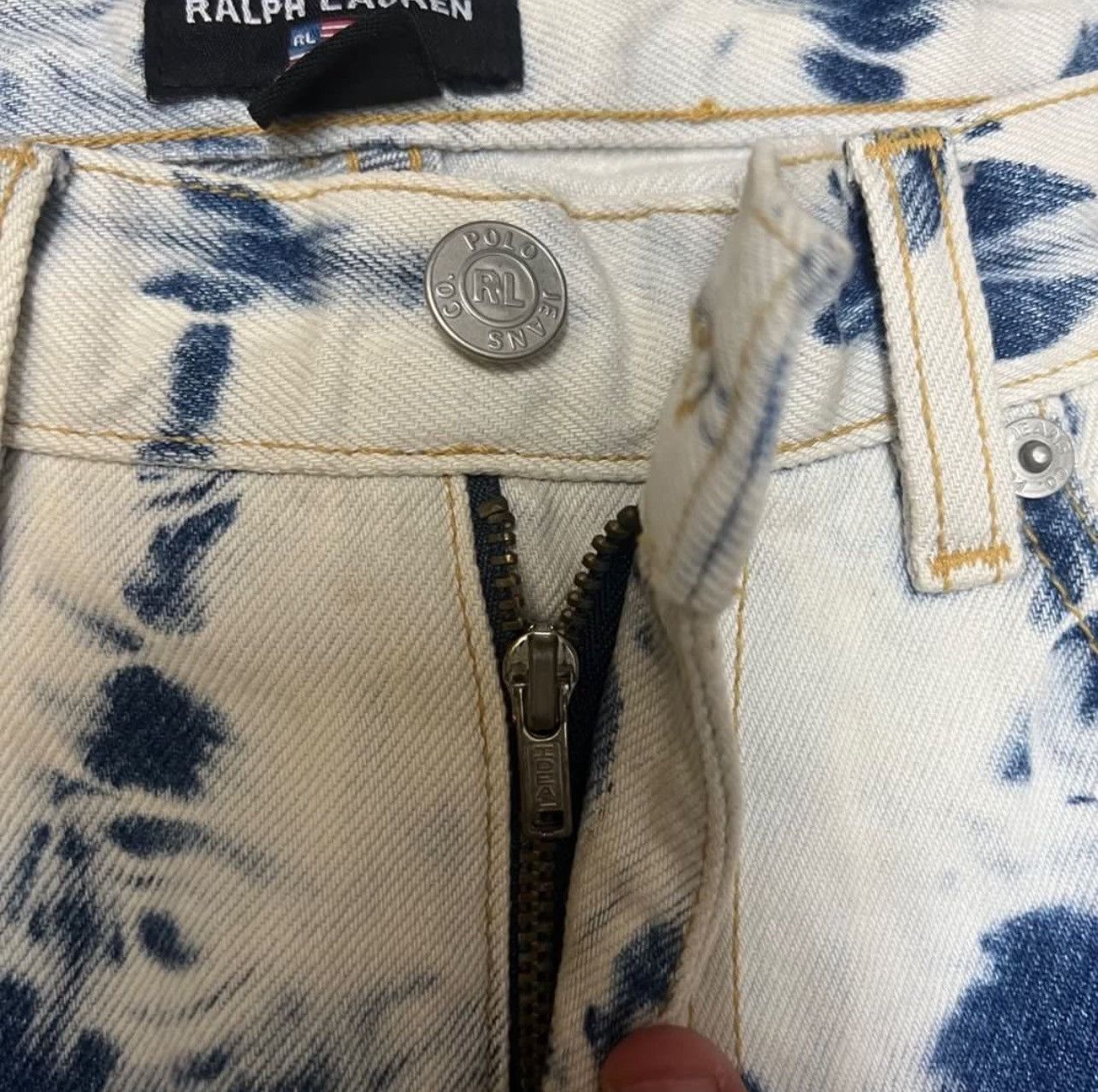 Polo Ralph Lauren Vintage Polo Ralph Lauren Jeans Co. Bleach Denim Jeans Size US 30 / EU 46 - 3 Thumbnail