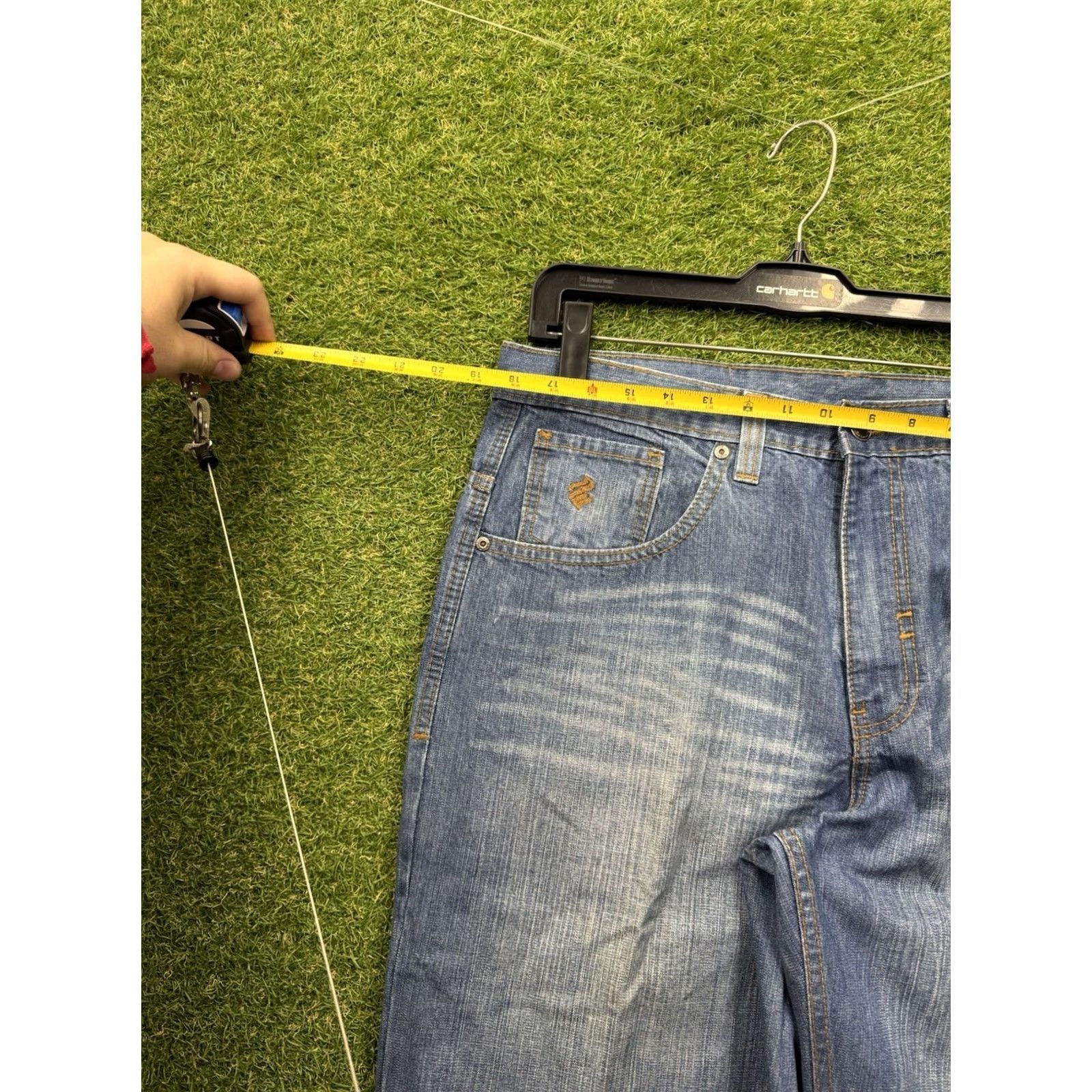 Rocawear Rocawear Jeans Baggy Mens 36 Blue Denim 90s Grunge Y2K Jnco Southpole Wide-Leg Vintage 5-Pocket Relaxed Jeans Mens Size US 36 / EU 52 - 3 Thumbnail