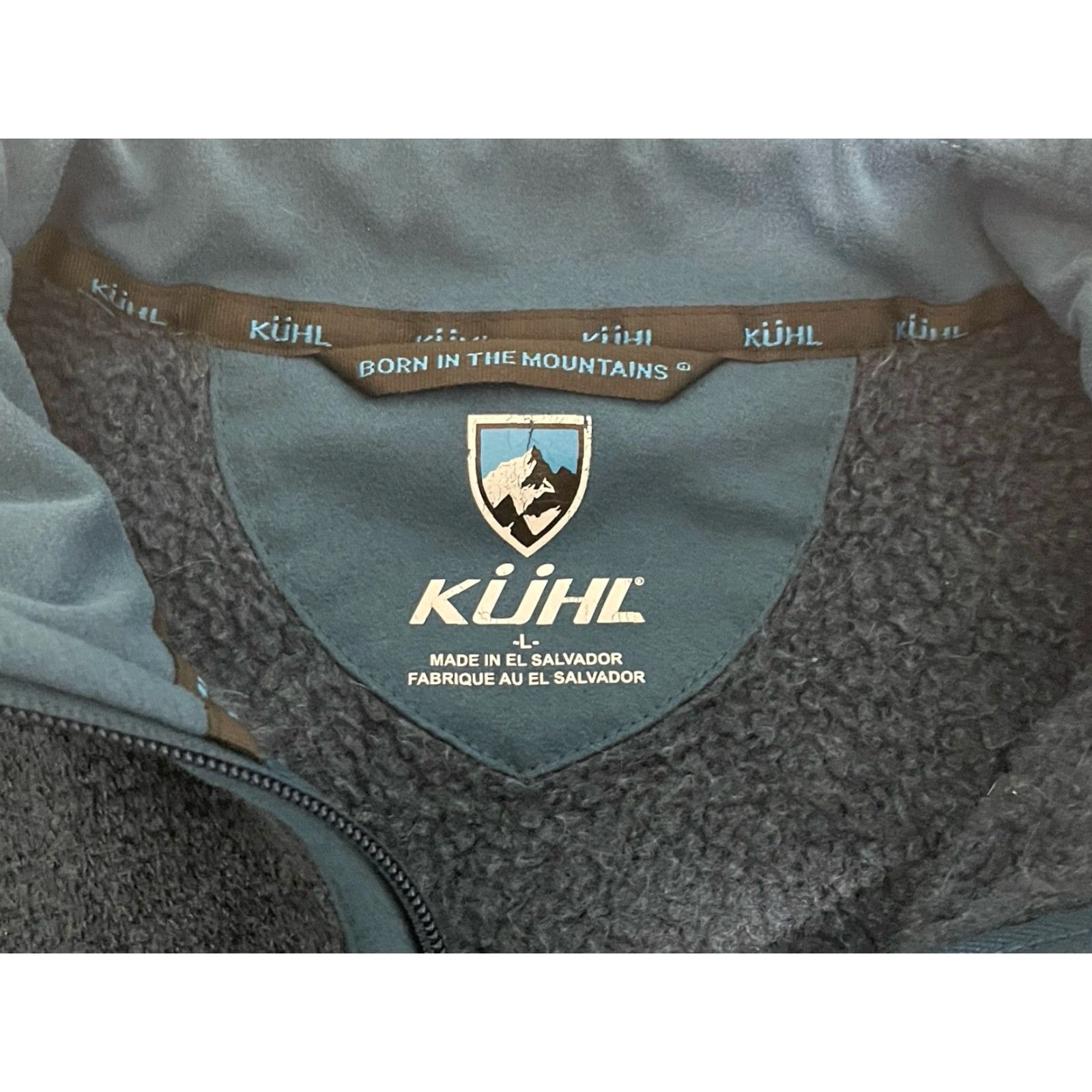 Vintage KUHL Women's Jacket L Blue Fleece Alpaca Full Zip Pockets Thumbholes | Nature Outdoor | Basic Jacket, Regular Fit Size L / US 10 / IT 46 - 5 Thumbnail