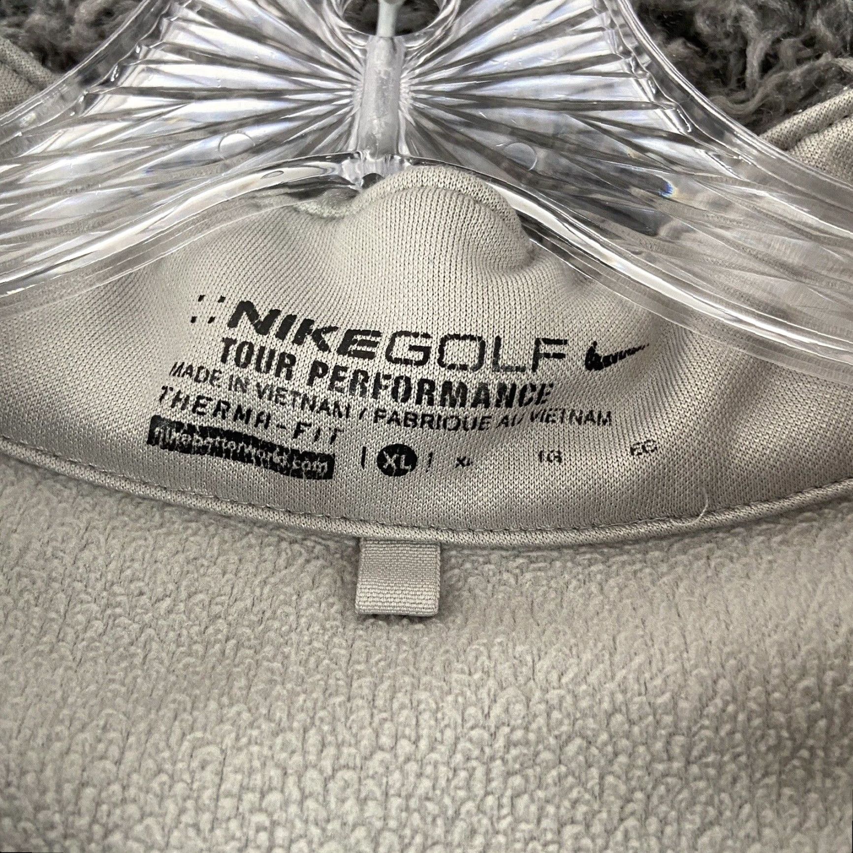 Nike VINTAGE Nike Golf Pullover Sweatshirt Men’s XL Beige 1/2 Zip Performance Tour Size US XL / EU 56 / 4 - 7 Thumbnail