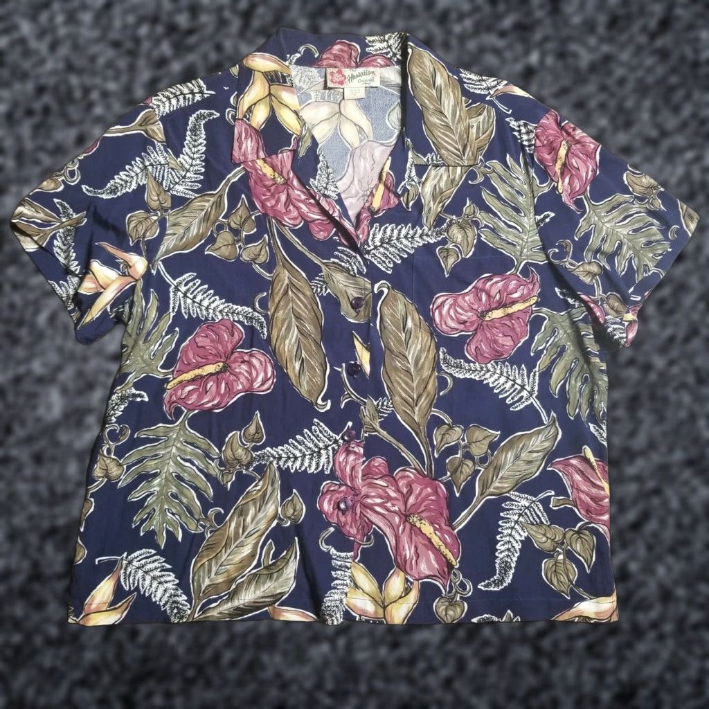 Hilo Hattie Vintage Hilo Hattie Hawaiian Shirt Women's M Tropical Floral Vacation Aloha Blue Size M / US 6-8 / IT 42-44 - 1 Thumbnail