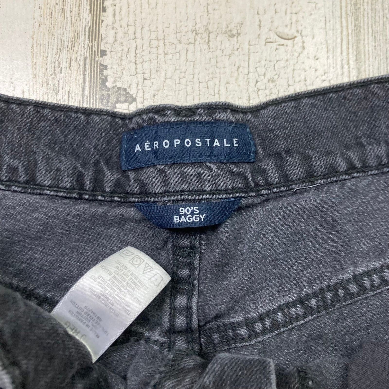 Aeropostale Aeropostale Ripped Black 90s Baggy Ripped Jeans Size US 31 - 4 Thumbnail