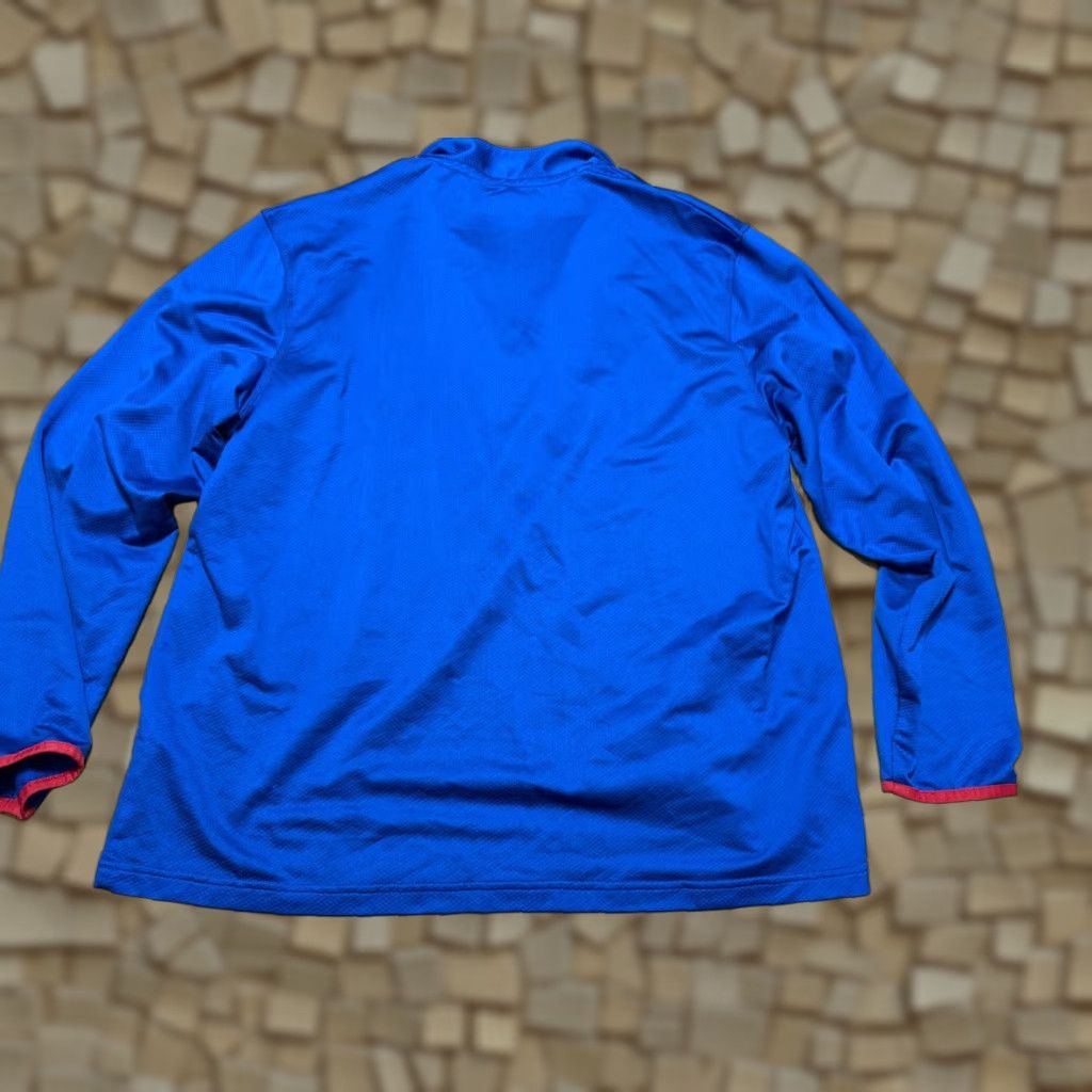 Adidas Adidas Shirt Men XL Blue Red 1/4 Zipper Pullover Kansas Jayhawks Modern Sportswear Size US XL / EU 56 / 4 - 1 Thumbnail