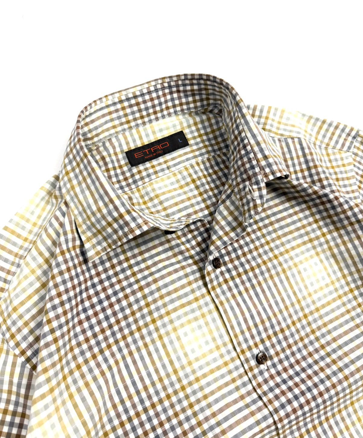 Etro Etro Vintage Plaid Button-Up Shirt Cotton Italy L Luxyry Size US L / EU 52-54 / 3 - 10 Thumbnail