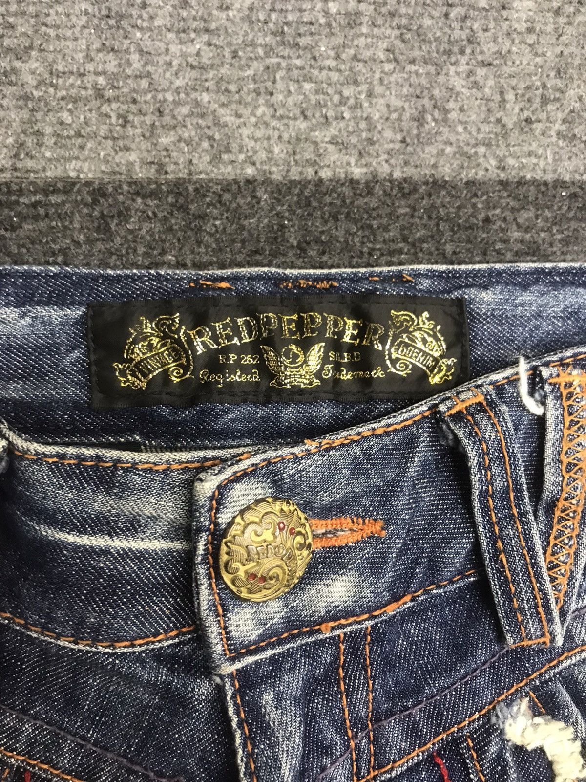Japanese Brand The Red Pepper Flare Denim Size 27" / US 4 / IT 40 - 9 Thumbnail