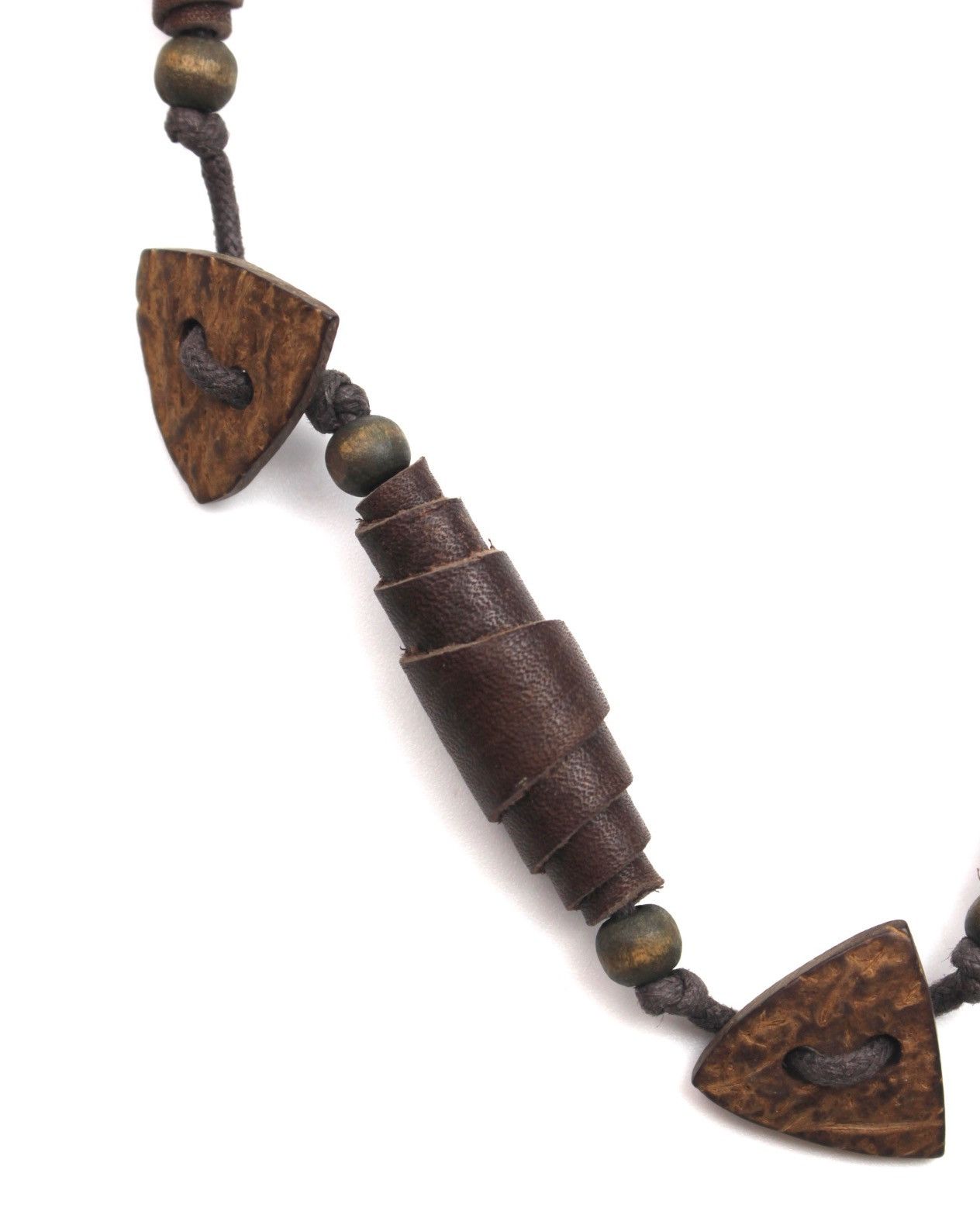 Hysteric Glamour 1990S JAPANESE MADE CARVED WOODEN TRIANGULAR BEADS NECKLACE Size ONE SIZE - 3 Thumbnail