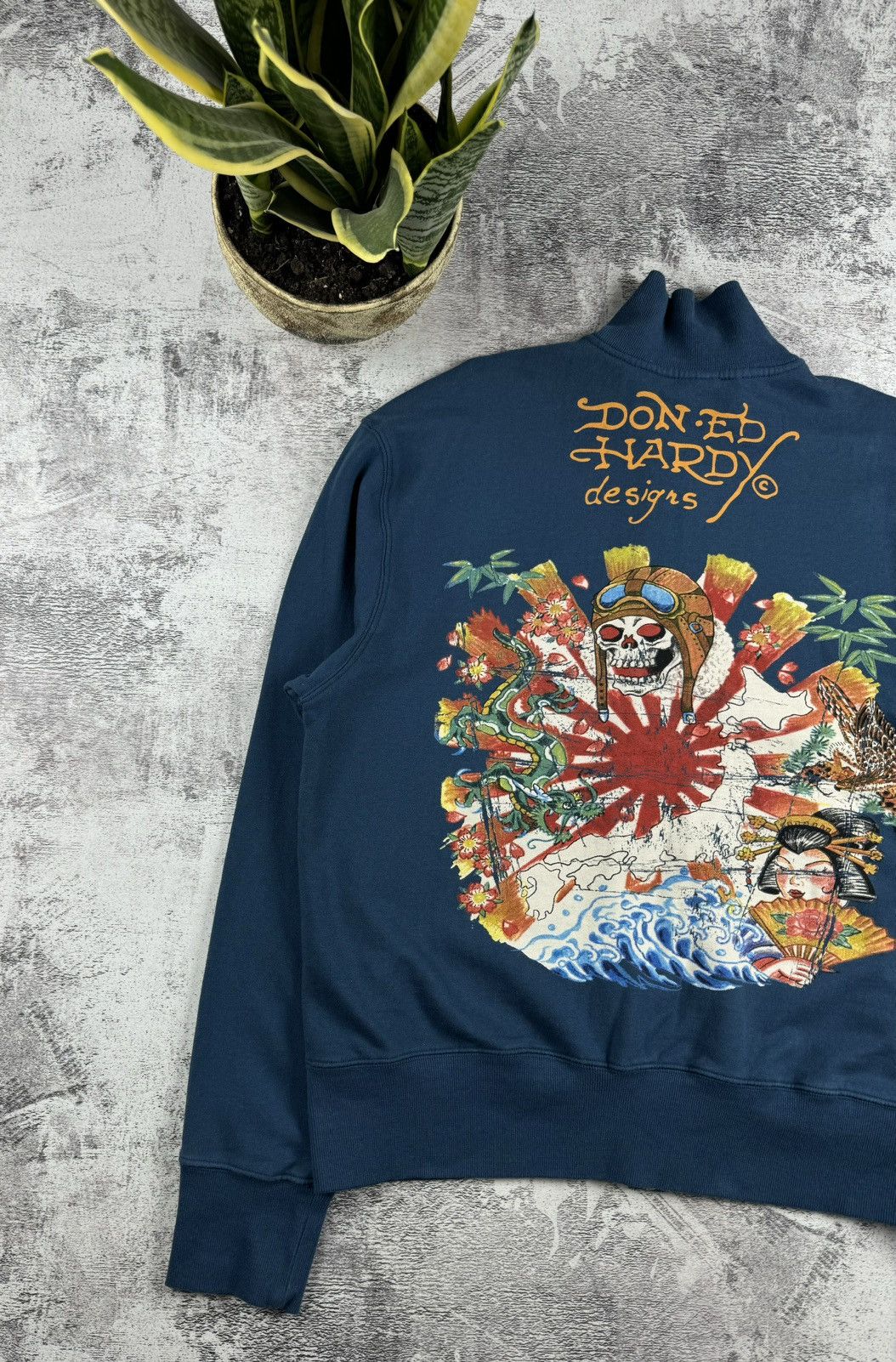 Ed Hardy Ed Hardy Y2K Sweatshirt Zip Bomber Hoodie Pullovover Size US XL / EU 56 / 4 - 3 Thumbnail