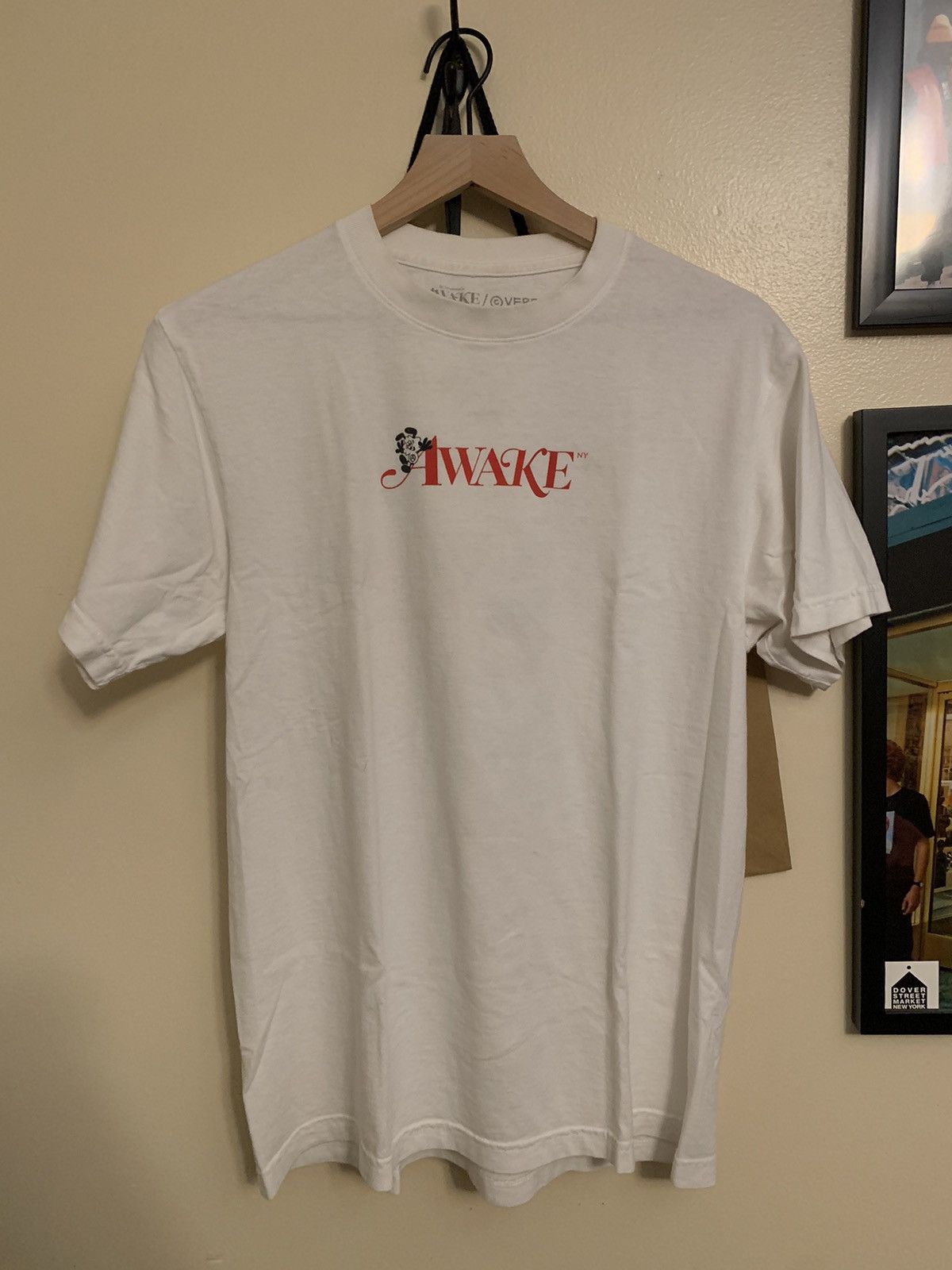 image of Awake Nyc X Verdy Girls Don’T Cry Tee in White, Men's (Size Medium)
