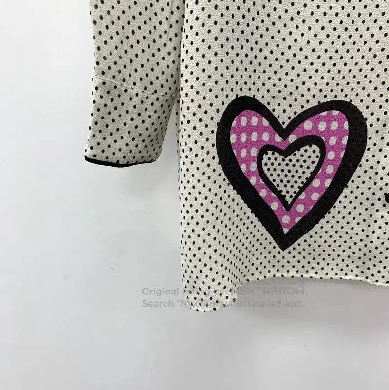Dior Dior Beige Silk Shirt with Heart Prints . Size M / US 6-8 / IT 42-44 - 3 Thumbnail