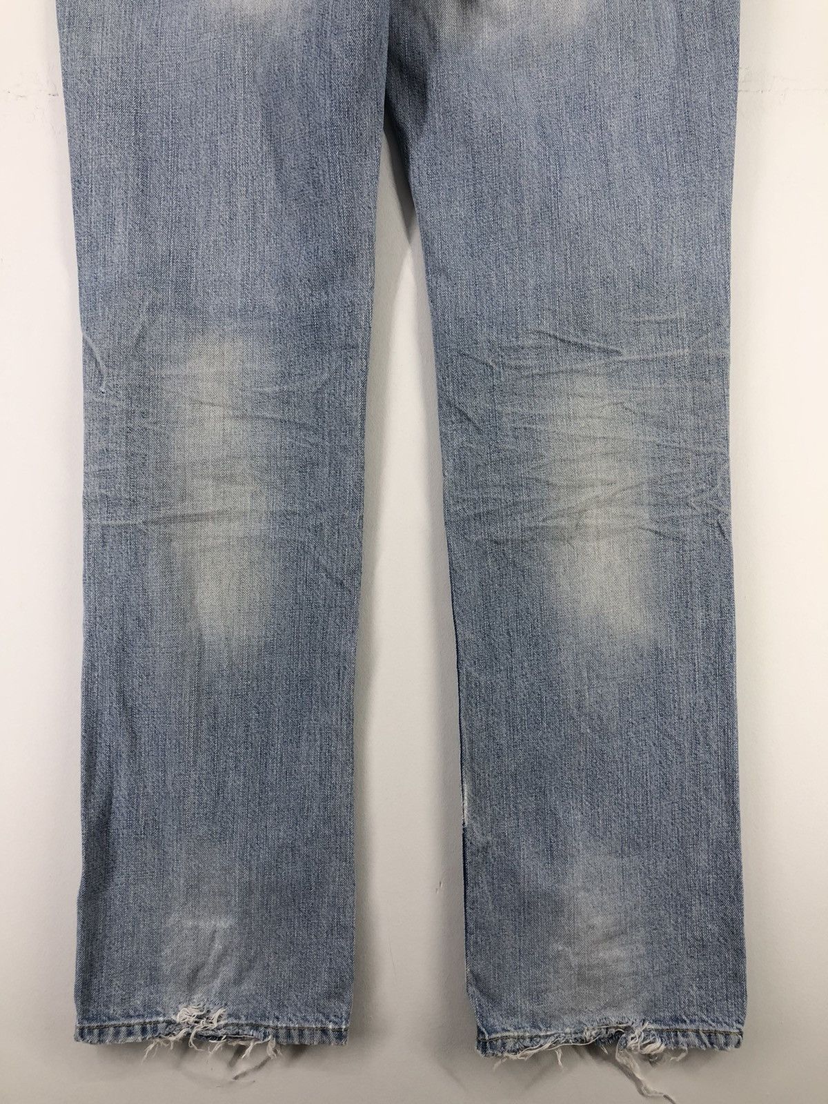 Zara Zara Regular Fit Skull Distressed Faded Blue Jeans Size US 34 / EU 50 - 15 Thumbnail