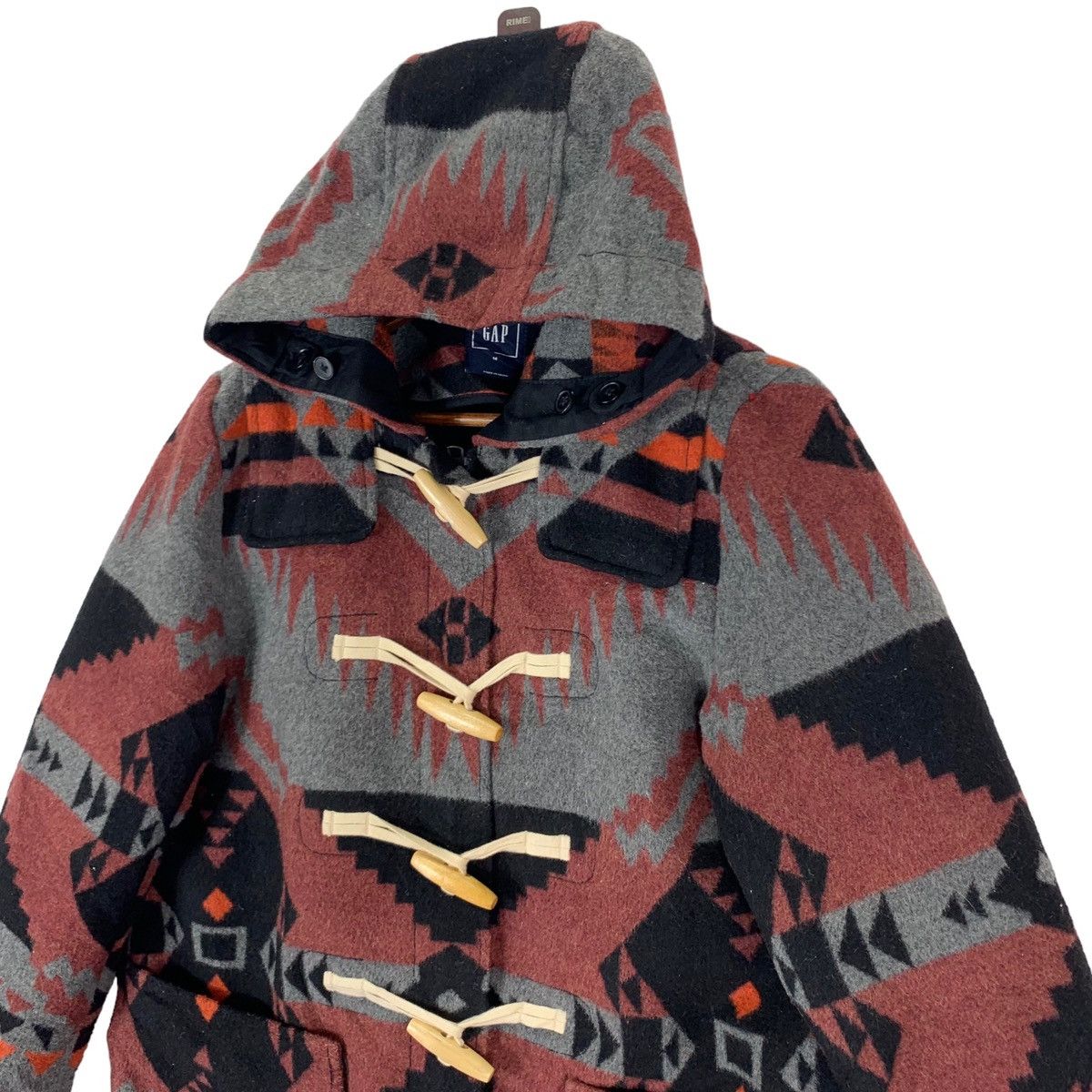 Aztech Mountain × Gap × Native VINTAGE GAP DUFFLE NATIVE AMERICAN WOOL COAT Size US M / EU 48-50 / 2 - 3 Thumbnail