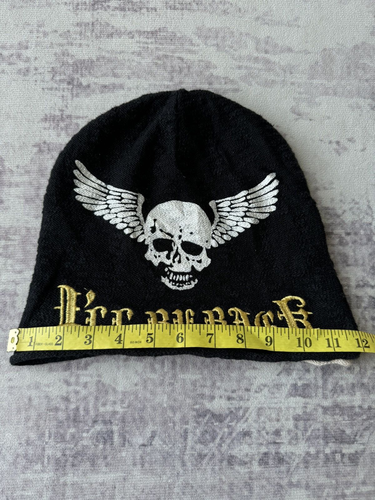 Japanese Brand Punk Skulls Poem Riot Beanie Cap Size ONE SIZE - 5 Thumbnail