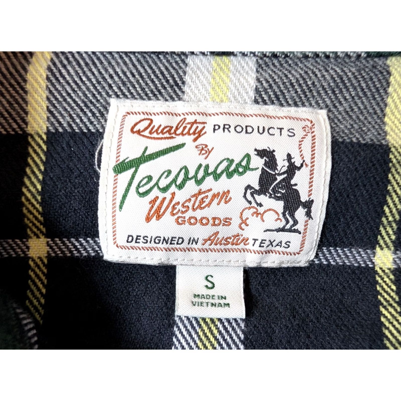 Tecovas Tecovas Western Multicolor Plaid Button Up Cotton Flannel Shirt Men Small Size US S / EU 44-46 / 1 - 3 Thumbnail