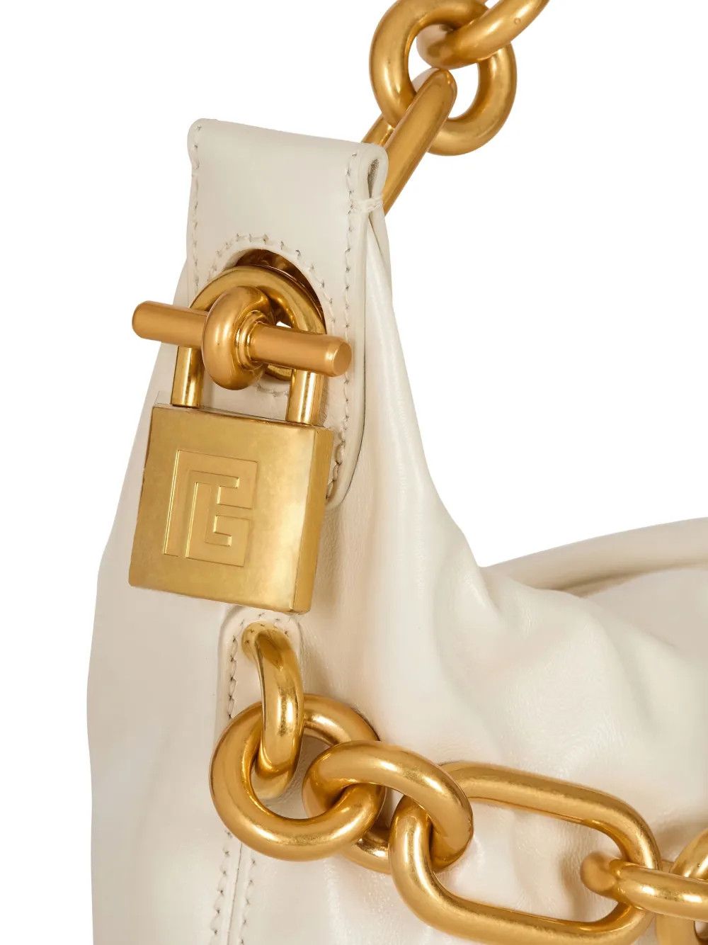 Balmain o1loc1c0526 Size: OS / Medium Sync Leather Shoulder Bag Size ONE SIZE - 5 Thumbnail