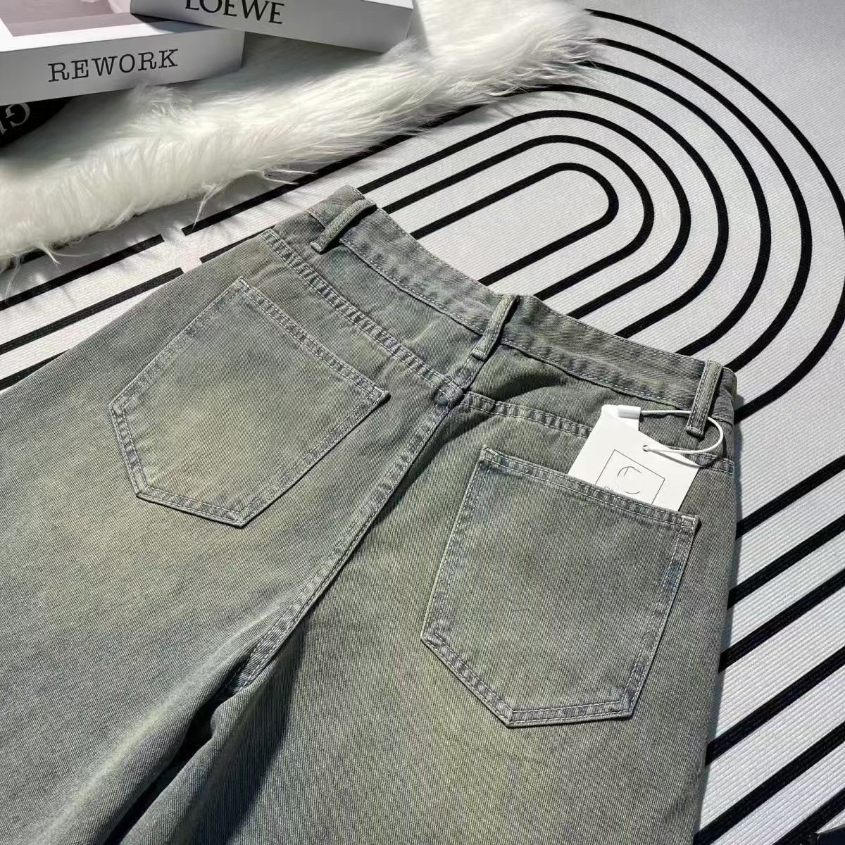 Japanese Brand × Jean Blue washed distressed vintage straight denim shorts Size US 32 / EU 48 - 5 Thumbnail