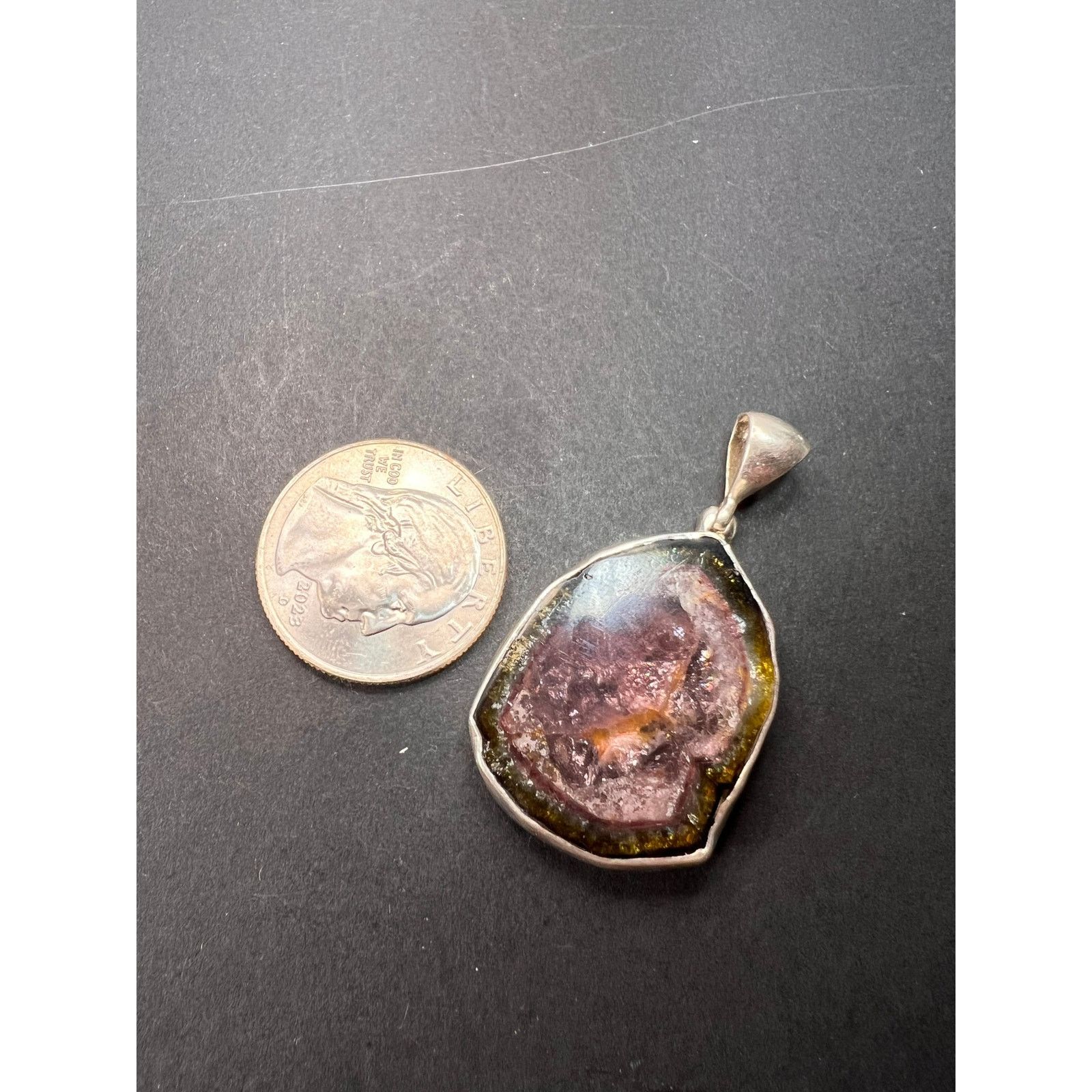 Other NEW Watermelon tourmaline sterling silver pendant 8.16 grams Size ONE SIZE - 2 Thumbnail