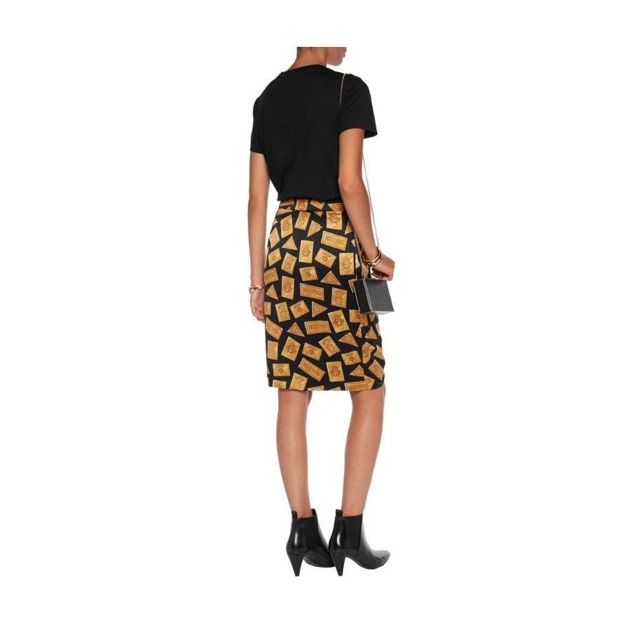 Moschino MOSCHINO COUTURE x Jeremy Scott Plaque Satin Skirt Draped Size 26" / US 2 / IT 38 - 3 Thumbnail