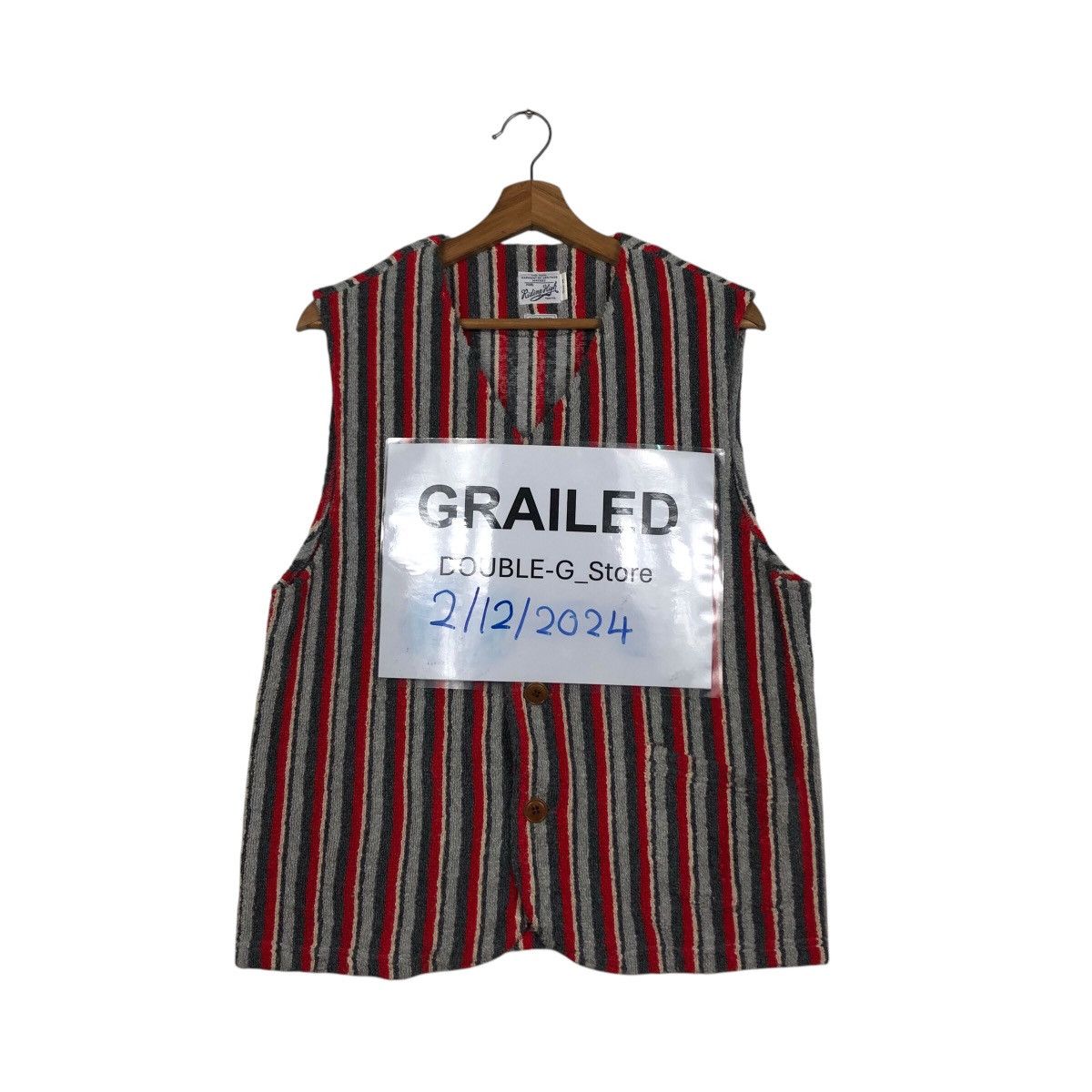📌Vintage Vest Jacket Hickory Riding High Issey Miyake