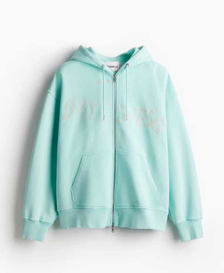 WHO DECIDES WAR X BASQUIAT X H&M OVERSIZED FIT ZIP HOODIE