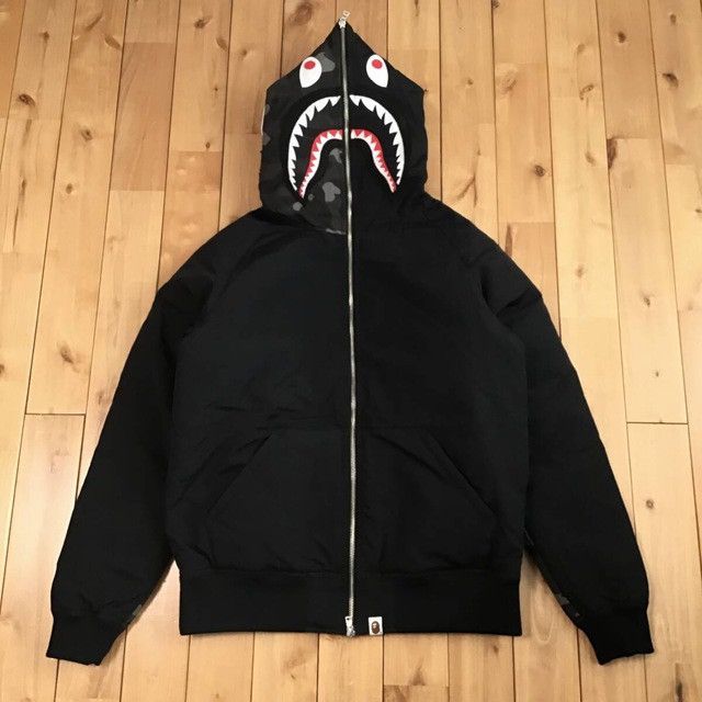 Bape BAPE camo Shark full zip hoodie Puffer Down Jacket APE Size US M / EU 48-50 / 2 - 2 Thumbnail