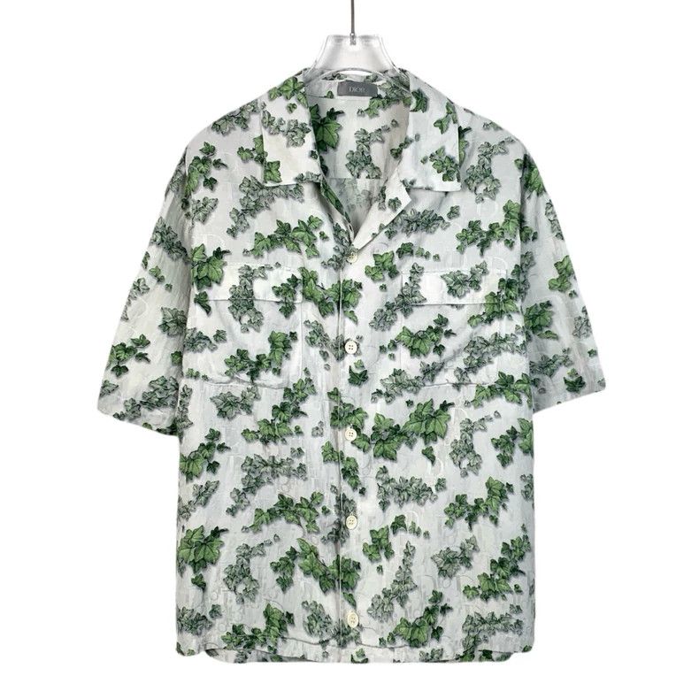 Dior Dior Size 38 Green Logo Dark Pattern Full Print Hawaiian Mu Size US XXS / EU 40 - 1 Thumbnail